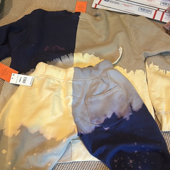 NWT LA DETRESSE Malibu tan blue tie dye acid dye set size small - Picture 15 of 16